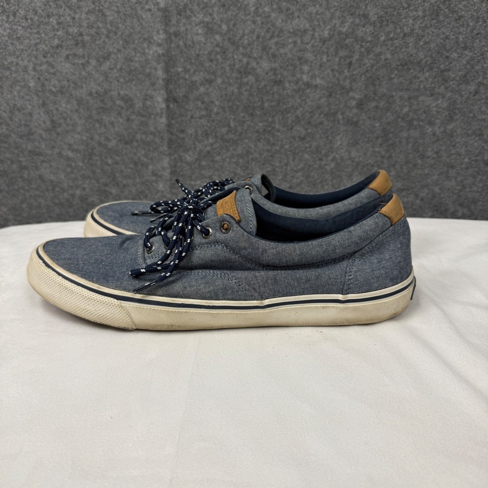 Sperry Vineyard Vines Mens Boat Shoes Sneakers Blue Chambray Size 13 STS21570